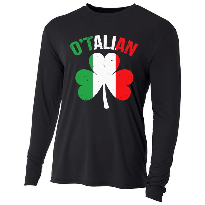 Funny Saint Patricks Day Irish Italian O'talian Cooling Performance Long Sleeve Crew