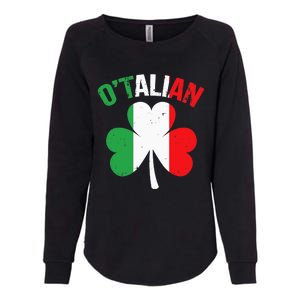 Funny Saint Patricks Day Irish Italian O'talian Womens California Wash Sweatshirt