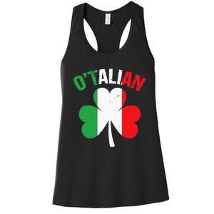 Funny Saint Patricks Day Irish Italian O'talian Women's Racerback Tank