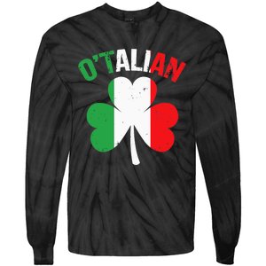 Funny Saint Patricks Day Irish Italian O'talian Tie-Dye Long Sleeve Shirt