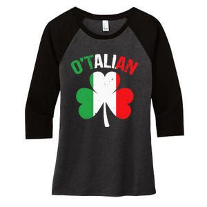 Funny Saint Patricks Day Irish Italian O'talian Women's Tri-Blend 3/4-Sleeve Raglan Shirt