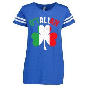 Funny Saint Patricks Day Irish Italian O'talian Enza Ladies Jersey Football T-Shirt