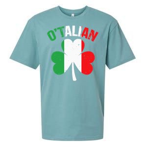 Funny Saint Patricks Day Irish Italian O'talian Sueded Cloud Jersey T-Shirt