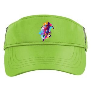 Funny Soccer Player Paint Splash Gift Adult Drive Performance Visor