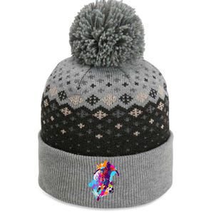 Funny Soccer Player Paint Splash Gift The Baniff Cuffed Pom Beanie