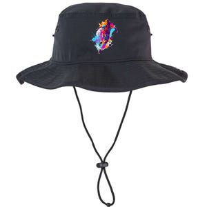 Funny Soccer Player Paint Splash Gift Legacy Cool Fit Booney Bucket Hat