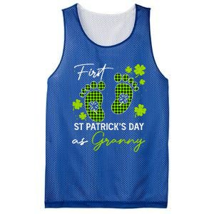 First St Patricks Day As Granny Pregnancy Gift Mesh Reversible Basketball Jersey Tank