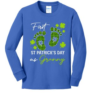 First St Patricks Day As Granny Pregnancy Gift Kids Long Sleeve Shirt