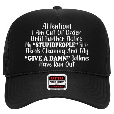 Funny Stupid People Filter Trucker Hat