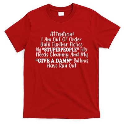 Funny Stupid People Filter T-Shirt