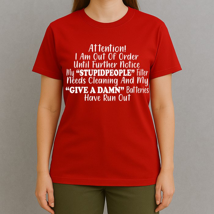 Funny Stupid People Filter T-Shirt