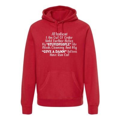 Funny Stupid People Filter Premium Hoodie