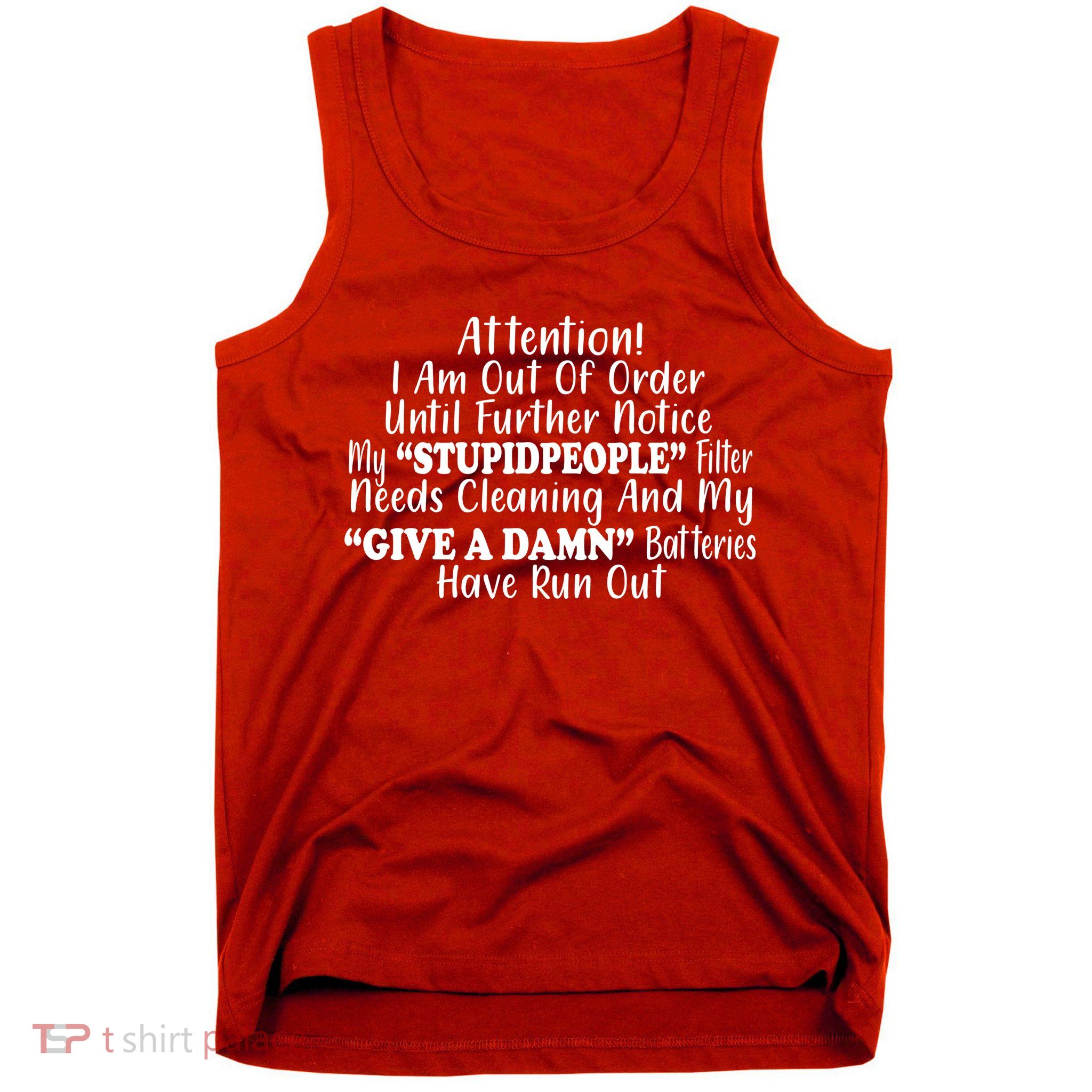 Funny Stupid People Filter Tank Top