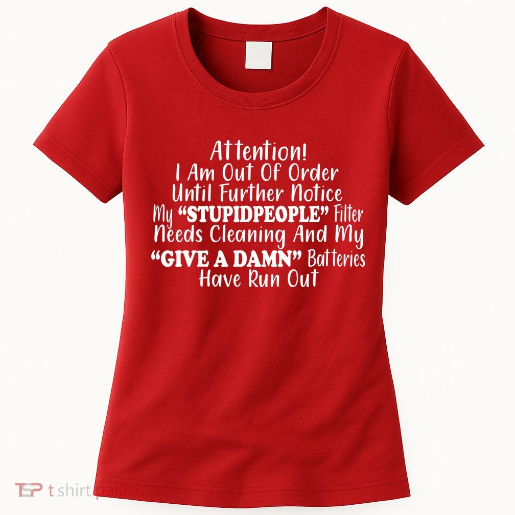 Funny Stupid People Filter Womens T-Shirt