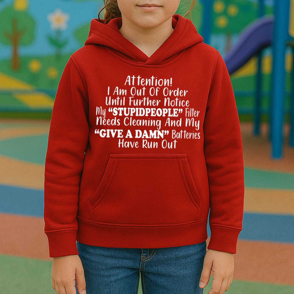 Funny Stupid People Filter Kids Hoodie