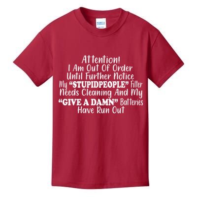 Funny Stupid People Filter Kids T-Shirt