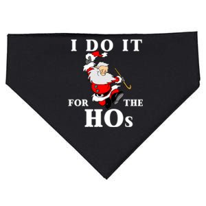 Funny Santa Quotes Festive Dancing Santa I Do It For The Hos Cute Gift USA-Made Doggie Bandana