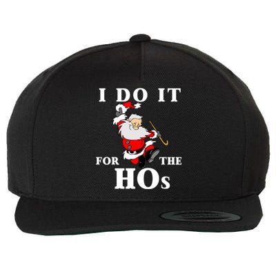 Funny Santa Quotes Festive Dancing Santa I Do It For The Hos Cute Gift Wool Snapback Cap