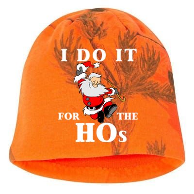 Funny Santa Quotes Festive Dancing Santa I Do It For The Hos Cute Gift Kati - Camo Knit Beanie