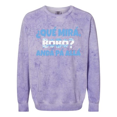 Funny Speech, Qué Mirás Bobo, Andá Pa' Allá Bobo Colorblast Crewneck Sweatshirt