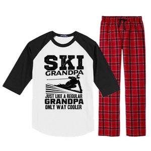 Funny Skiing Quote Ski Grandpa Grandfather Raglan Sleeve Pajama Set