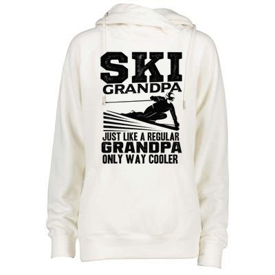 Funny Skiing Quote Ski Grandpa Grandfather Womens Funnel Neck Pullover Hood