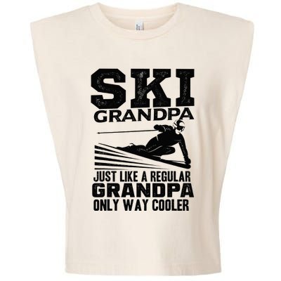 Funny Skiing Quote Ski Grandpa Grandfather Garment-Dyed Women's Muscle Tee