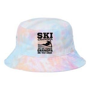 Funny Skiing Quote Ski Grandpa Grandfather Tie Dye Newport Bucket Hat