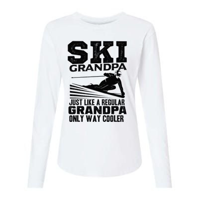 Funny Skiing Quote Ski Grandpa Grandfather Womens Cotton Relaxed Long Sleeve T-Shirt