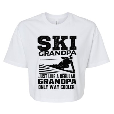 Funny Skiing Quote Ski Grandpa Grandfather Bella+Canvas Jersey Crop Tee