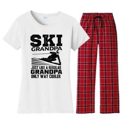 Funny Skiing Quote Ski Grandpa Grandfather Women's Flannel Pajama Set