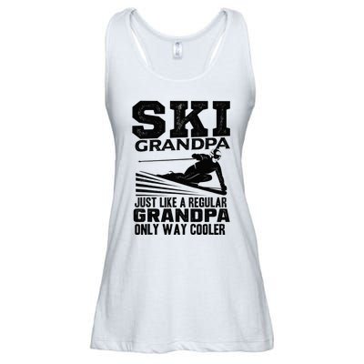 Funny Skiing Quote Ski Grandpa Grandfather Ladies Essential Flowy Tank