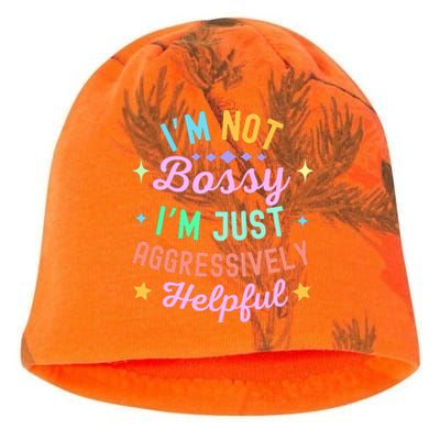 Funny Sarcastic Quote IM Not Bossy IM Aggressively Helpful Kati - Camo Knit Beanie