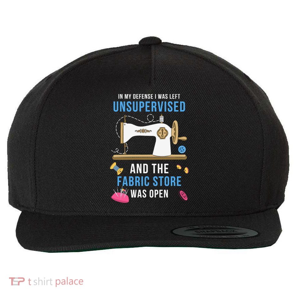 Funny Sewing Quilting Left Unsupervised Wool Snapback Cap