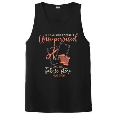 Funny Sewing Quilting Gift Left Unsupervised Gift PosiCharge Competitor Tank