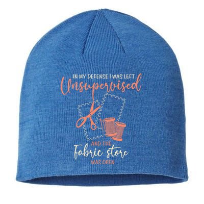 Funny Sewing Quilting Gift Left Unsupervised Gift Sustainable Beanie