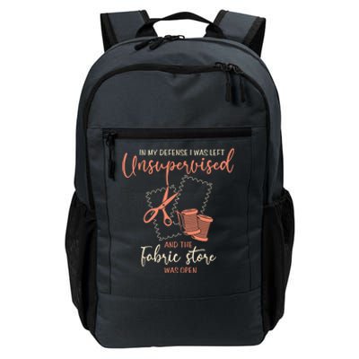 Funny Sewing Quilting Gift Left Unsupervised Gift Daily Commute Backpack