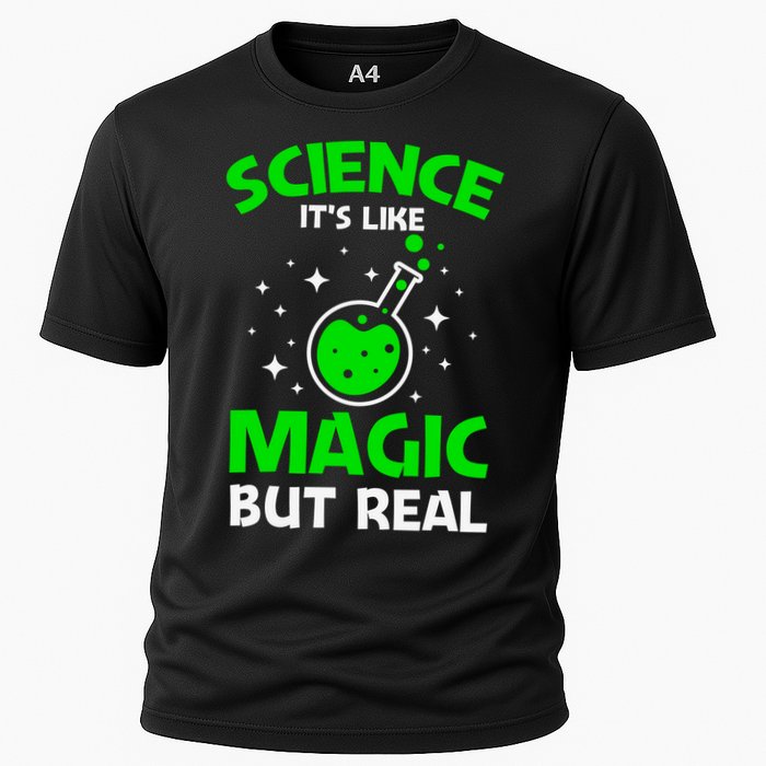 Funny Science Quote Science Teacher Retro Sunset Teacher Appreciation Cooling Performance Crew T-Shirt