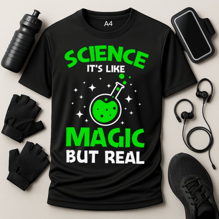 Funny Science Quote Science Teacher Retro Sunset Teacher Appreciation Cooling Performance Crew T-Shirt