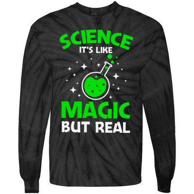 Funny Science Quote Science Teacher Retro Sunset Teacher Appreciation Tie-Dye Long Sleeve Shirt