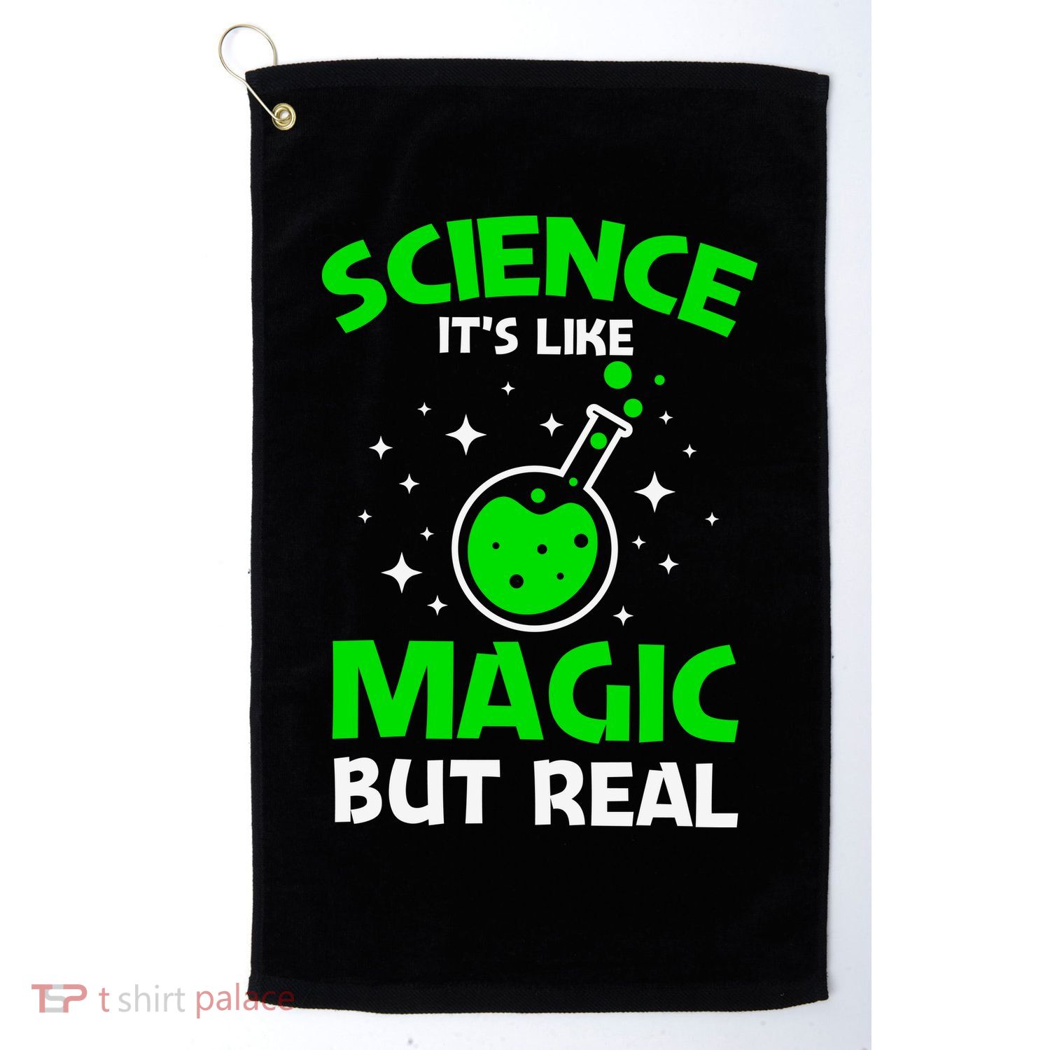 Funny Science Quote Science Teacher Retro Sunset Teacher Appreciation Golf Towel