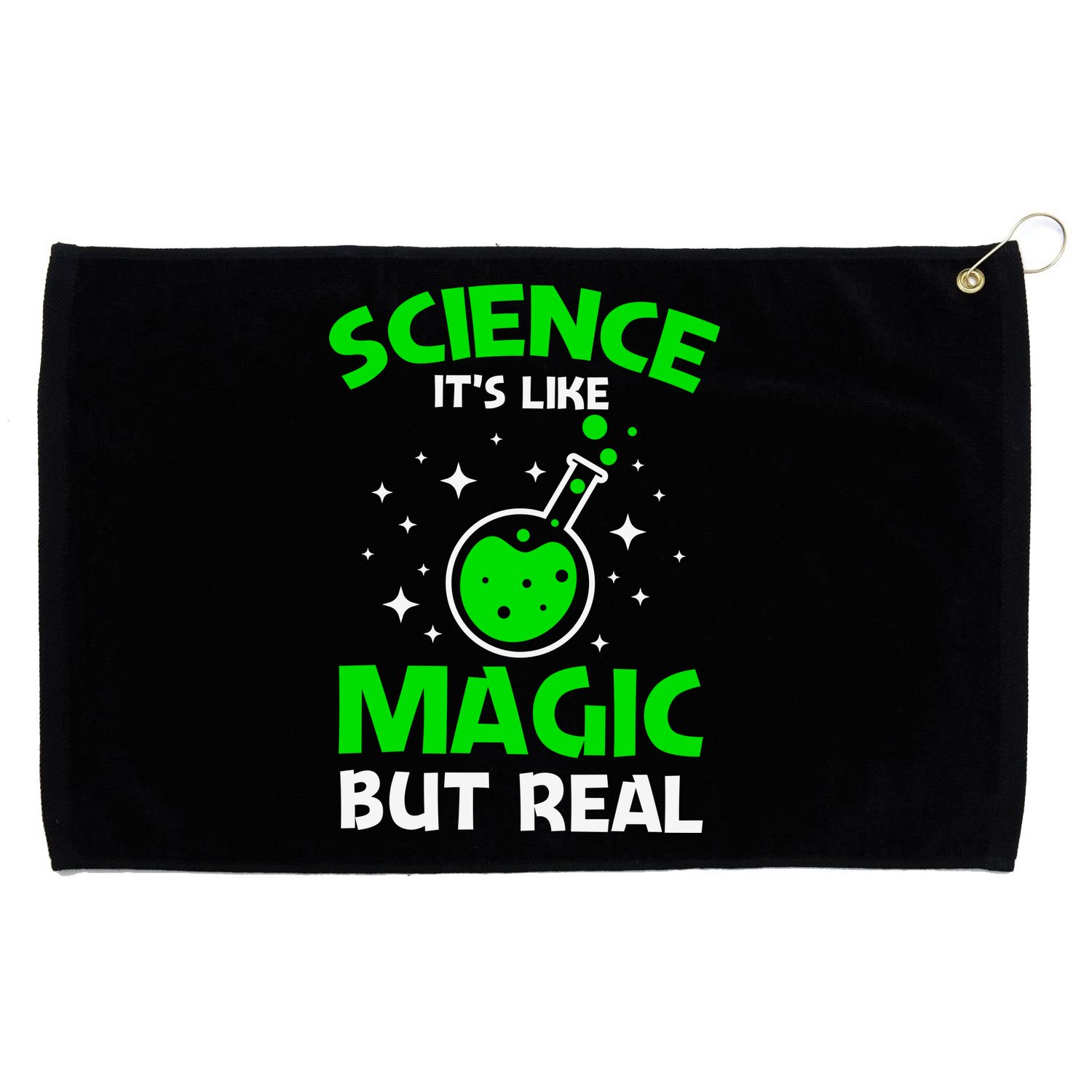 Funny Science Quote Science Teacher Retro Sunset Teacher Appreciation Grommeted Golf Towel