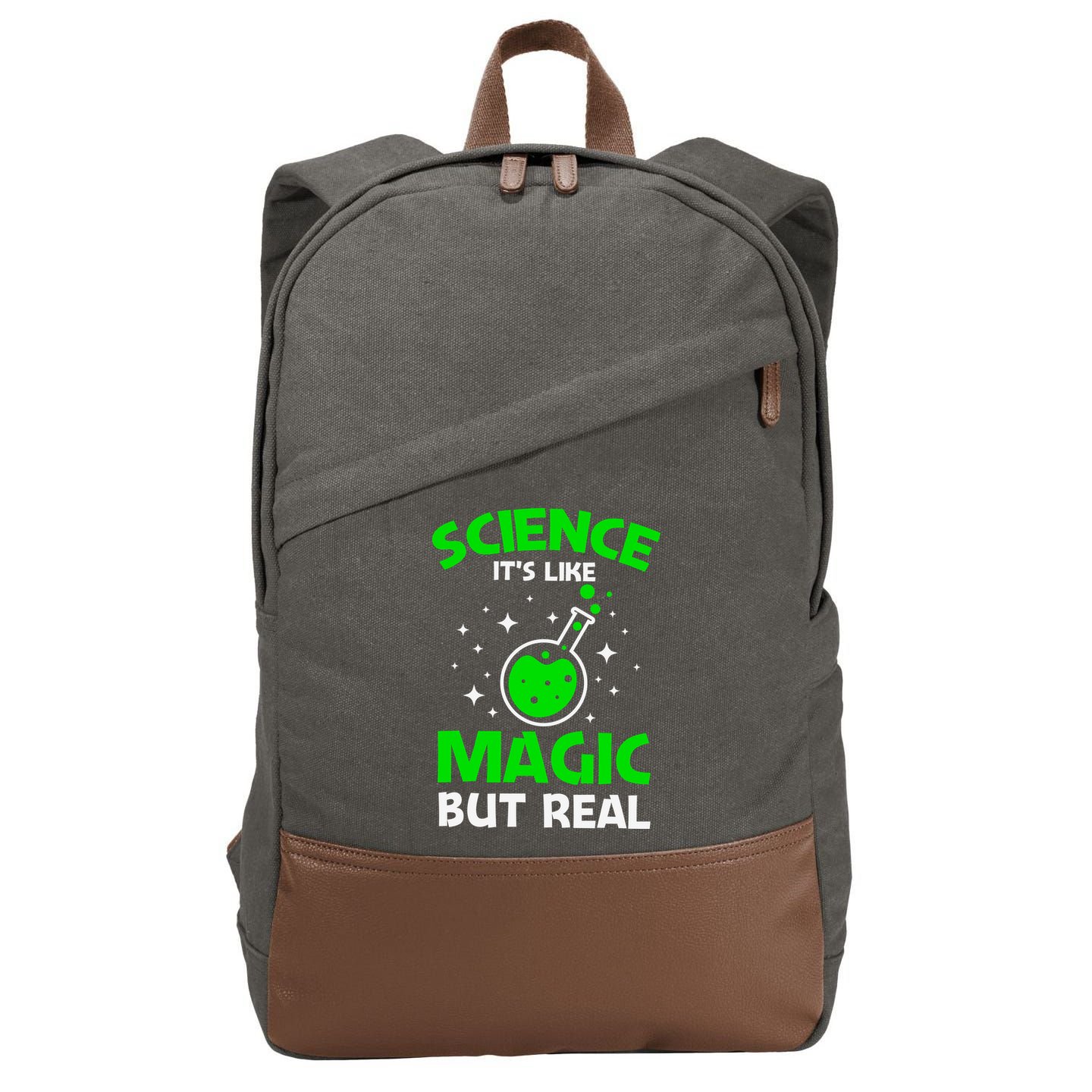 Funny Science Quote Science Teacher Retro Sunset Teacher Appreciation Cotton Canvas Backpack