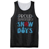 Funny Snow Quote Proud Supporter Of Snow Days Winter Holiday Mesh Reversible Basketball Jersey Tank