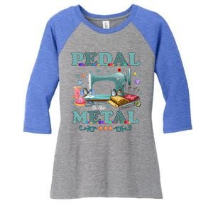 Funny Sewing Quote Sewing Machine Cute Sewing Lover Gift Women's Tri-Blend 3/4-Sleeve Raglan Shirt