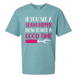 Funny Sewing Quilting Tailoring If You See A Seam Ripper Sueded Cloud Jersey T-Shirt