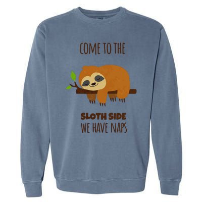 Funny Sloth Quote Funny Quote Sloth Lover Lazy Day Slogan Garment-Dyed Sweatshirt