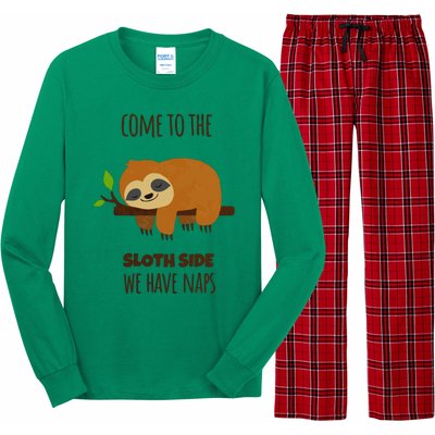 Funny Sloth Quote Funny Quote Sloth Lover Lazy Day Slogan Long Sleeve Pajama Set