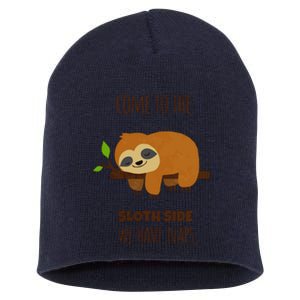 Funny Sloth Quote Funny Quote Sloth Lover Lazy Day Slogan Short Acrylic Beanie