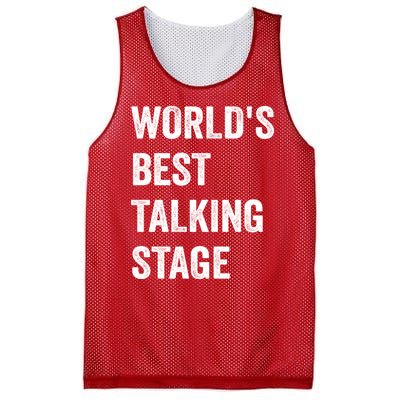 Funny Sarcastic Quote Saying World’s Best Talking Stage Mesh Reversible Basketball Jersey Tank